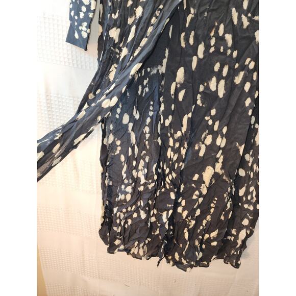 Massimo Dutti Women Dress Size 4 Black Collared Button Up Sheer Long Sleeve 1032 - Picture 7 of 12